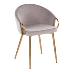 Lumisource Chair In Gold Steel/silver Velvet Ch-claireauvsv New. Price: $175.00.
