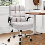 Costway High Back Big & Tall Office Chair Height Adjustable Swivel W/flip-up Arm New. Price: $189.99.
