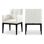 Meridian Furniture Adrian Cream Vegan Leather Dining Arm Chair (set Of 2) New. Price: $427.01.