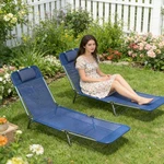 Folding Lounge Chairs,,foldable Design To Make Transport Easy Head Pillow New. Price: $153.99.