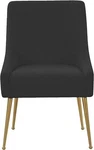First Of Kind Modern Boucle Dining Chair With Gold Metal Legs Black New. Price: $199.00.