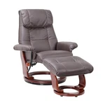 Pemberly Row Contemporary Taupe Leather Swivel Recliner With Matching Ottoman New. Price: $1031.33.