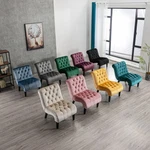 Armless Velvet Tufted Accent Chair Lounge W/ Solid Wood Leg For Apartment New. Price: $209.88.