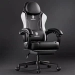 Dowinx Gaming Chair W/pocket Spring Cushion For Adults, 300LBS, White New. Price: $103.00.