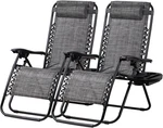 Set Of 2 Relaxing Recliners Patio Chairs Adjustable Steel Mesh Zero Gravity Loun New. Price: $150.99.