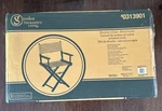 Director's Chair - Black Frame, New In Open Box Lowe Garden Treasure. Price: $35.00.