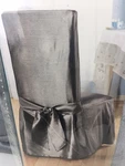Set 8-2004 Target Armless Dining Chair Cover Luxury Silver/gray Polyester India Used. Price: $79.98.