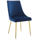 Modway Viscount Performance Velvet Dining Side Single Chair, Navy New. Price: $141.99.