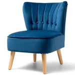 Costway Tufted Smooth Velvet Leisure Chair Armless Accent Single Sofa Blue New. Price: $99.99.