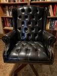 Global Upholstery Co High Back Button Black Office Chair Local Pickup Only Used. Price: $440.00.