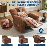New Massage Reclining Chair Rocker With Heat Fabric Recliner. Price: $259.99.