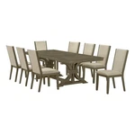 Best Quality Furniture 9 Piece Extendable Dining Set Light Ash Brown Wood New. Price: $2100.66.