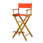 Casual Home 30" Director's Chair Honey Oak Frame-with Orange Canvas, Bar Height New. Price: $122.38.