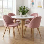 Homy Casa Zomba Velvet Dining Chairs Set Of 1 2 4 Upholstered Seat With Oak Legs New. Price: $199.99.