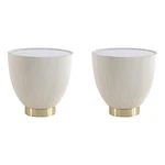 Manhattan Comfort Anderson End Table 2.0 With Steel Frame In Cream - Set Of New. Price: $322.20.