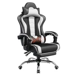 Yaheetech Gaming Chair, Video 28.5 (48.5-52) H, Black/white New. Price: $106.61.