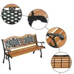 Iron & Wood Outdoor Relax Armchair 2-3 Seater Patio Park Garden Bench New. Price: $116.90.