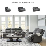 Signature Design By Ashley Yarrow Lane Gray Reclining Sofa With Drop Down Table New. Price: $789.62.