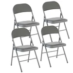 Dumos 4 Pack Folding Chairs With Padded Cushion And Back Pu Leather Stackabl... Open. Price: $80.82.