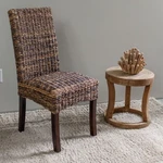 International Caravan Bali Louisa Woven Abaca Cushion Dining Chair New. Price: $151.99.