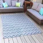 Chevron Dreams Outdoor Area Rug - Blue/gray 5 Ft X 7 By Sunnydaze New. Price: $49.47.