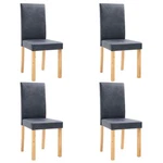 Vidaxl Dining Chairs 4 Pcs Gray Faux Suede Leather New. Price: $251.95.