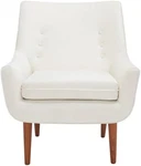 Mid-century Modern Cream Velvet Accent Chair Home Collection Amina New. Price: $435.99.