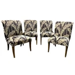 1147-801: Set Of Marge Carson Coastal Upholstered Dining Chairs Used. Price: $1650.00.
