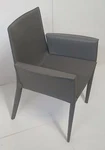 Soho Concepts Tiffany Arm Chair: Low Back, Leather -- Gray Open. Price: $269.99.