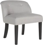 Stylish Mercer Collection Bell Berry & White Vanity Chair For Chic Spaces New. Price: $338.99.