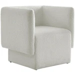 Maklaine Contemporary Boucle Fabric Accent Chair W/ Wood Construction Cream New. Price: $443.38.