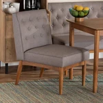 Baxton Studio Riordan Tufted Gray Fabric Dining Chair New. Price: $284.00.
