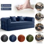 Folding Convertible Sofa Couch Corduroy Modular For Living Bedroom New. Price: $359.00.