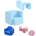 Qaba 2-IN-1 Kids Sofa, Convertible Table And Chair Set New. Price: $72.99.