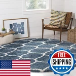 Safavieh Hudson Shag Collection 7 Round Slate Blue/ivory SGH280L Moroccan Ogee New. Price: $191.26.