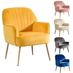 Velvet Accent Living Room Cafe Chairs Office Sofa Armchair With Metal Legs New. Price: $139.49.