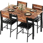 Ironck Dining Table Set 27.6 X 43.3 29.9 Inches, Rustic Brown New. Price: $286.81.