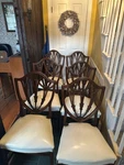 Hepplewhite Style Virginia Craftsmen Reproductions Monticello Dining Room Chairs Used. Price: $7000.00.