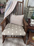 Rocking Chair Antique American Revival Virginia House Oak Spindle-back Used. Price: $300.00.
