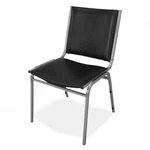 Lorell LLR62502 Padded Armless Stacking Chair Black Vinyl New. Price: $545.45.