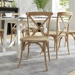 Flash Furniture Advantage Medium Natural With White Grain X-back Chair New. Price: $143.99.
