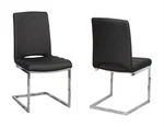 Sunset Trading Delta Black Faux Leather Chrome Cantilever Dining Chairs Of 2 New. Price: $512.77.