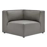 Modway Mingle Modern Faux Leather Corner Chair Gray Finish New. Price: $614.42.