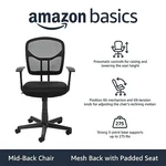 Amazon Basics Mesh Mid-back Adjustable-height 360-DEGREE Swivel Office Chair Used. Price: $44.47.