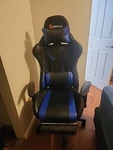 Goplus Computer Gaming Chair - Black/blue (HW66185RE) Used. Price: $60.00.