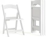 Flash Furniture Hercules Series Folding Chair - White Resin Set Of 4 800LB Wei New. Price: $165.73.
