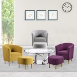 Accent Arm Chair With Ottoman Single Sofa Linen Fabric Club Seat Upholstered Us New. Price: $139.99.