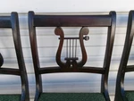 Set 6 Lyre Harp Back Dining Chairs Regency Georgian Victorian Empire Six Tlc Used. Price: $550.00.