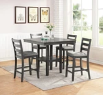 Classic Dining Room Furniture Gray Finish Counter Height 5PC Set Square New. Price: $922.89.