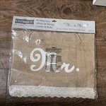 2PCS And Mrs Burlap Chair Banner Set Rustic Theme - Groom Bride Wedding Props New. Price: $12.95.